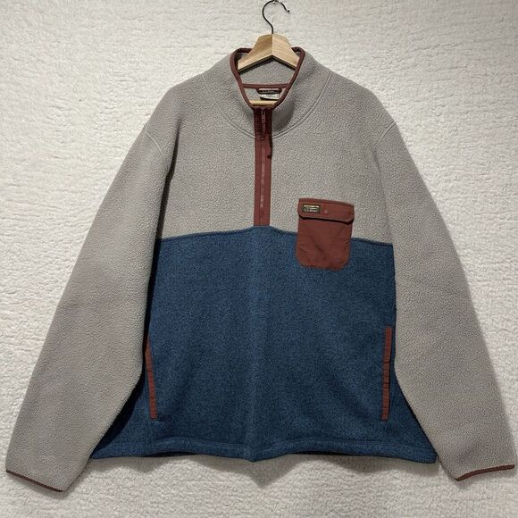L.L. Bean Other - L.L.Bean Men's Sweater Fleece Sherpa Hybrid Pullover Multicolor Size XXXL - REG